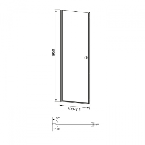 Душевая дверь Iddis Ray RAY6CP9i69 90х195 см фото