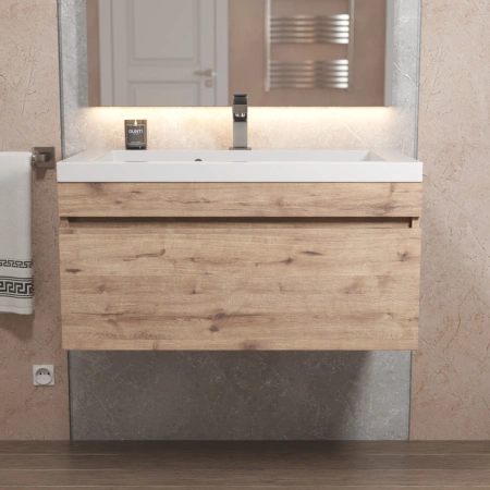 Тумба под раковину Uperwood Eva 75 3930213465 крафт табачный фото