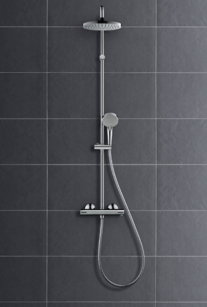 Душевая система (стойка) с термостатом Hansgrohe Vernis Blend Showerpipe 200 1jet 26276000 хром фото
