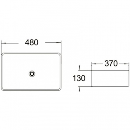 Накладная раковина SantiLine SL-1010 48x37 фото