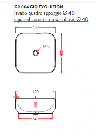 Накладная раковина Artceram Gio Evolution GIL004 01 00bi*0 фото