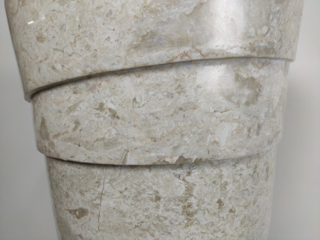 Напольная раковина из мрамора Indo Pedestal Beige Spiral MN-392 фото