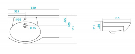 Раковина Акватон Коралл-83 1WH110228 фото
