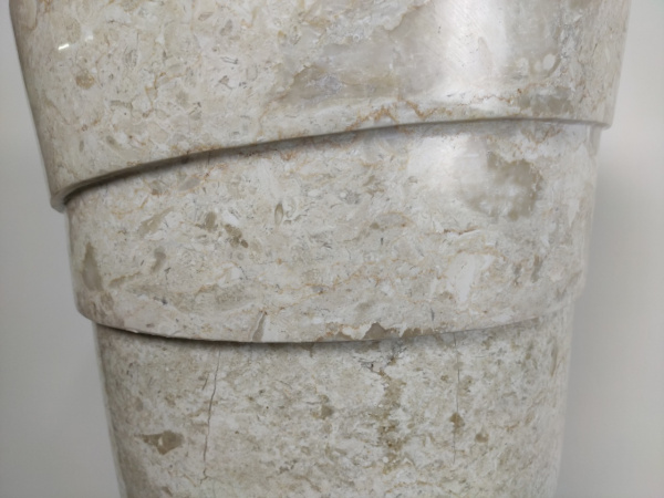 Напольная раковина из мрамора Indo Pedestal Beige Spiral MN-392 фото