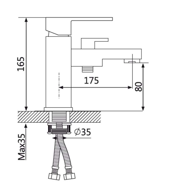 Смеситель для раковины с гигиеническим душем Oute T17 T1701-5 фото