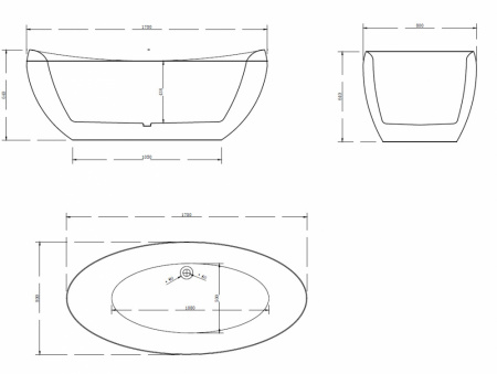 Ванна акриловая Abber AB9236 170x80 фото