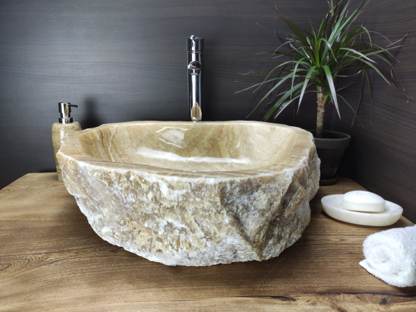 Накладная раковина из оникса Indo Erozy Sunset EO-00066 фото