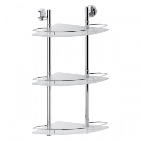 Полка угловая с ограничителем тройная FBS Luxia LUX 073 28 см фото