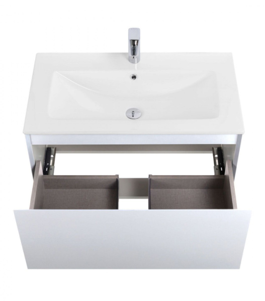 Тумба под раковину Art&Max Latina AM-Latina-800-1C-SO-BM белая матовая фото