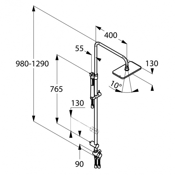 Душевая система (стойка) Kludi A-QA 4919105-00 фото