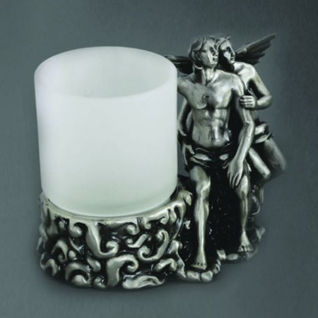 Стакан для зубных щеток настольный Art&Max Romantic AM-B-0081D-T серебро фото