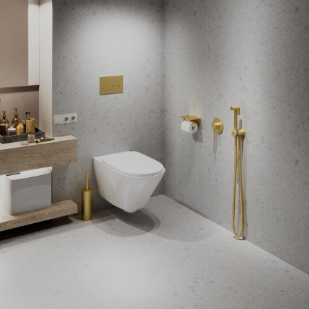 Гигиенический душ со смесителем Timo Saona 2389/17SM Золото матовое фото