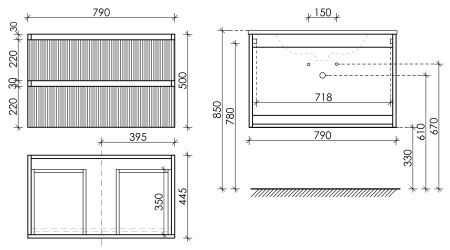 Тумба под раковину Sancos Snob R SNR80CE Beige Soft фото
