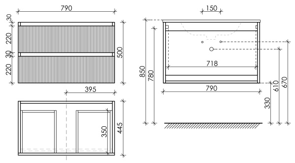 Тумба под раковину Sancos Snob R SNR80W Bianco фото
