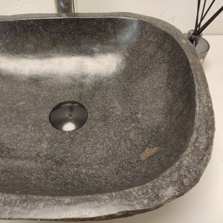 Накладная раковина из речного камня RS01253 (44*37*15) фото