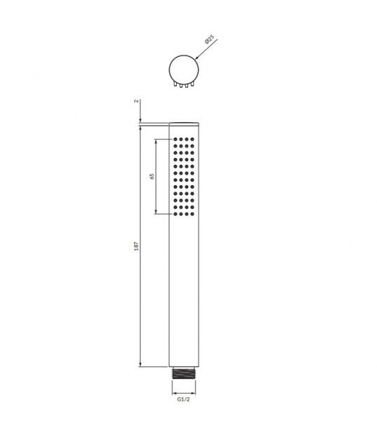 Душевая лейка Omnires Micro MICRO-RCR фото