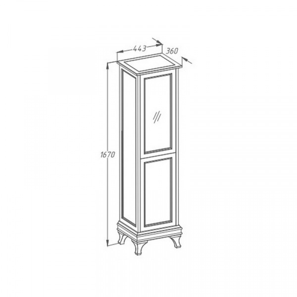 Пенал с бельевой корзиной Opadiris Борджия 45 Z0000003720 L/R фото