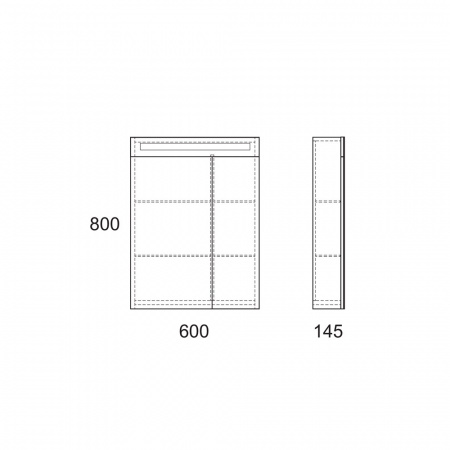 Зеркало-шкаф OWL 1975 Nyborg 60 OW06.05.00 фото