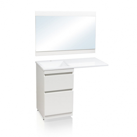 Тумба с раковиной Style Line Даллас 110 Люкс Plus белая фото