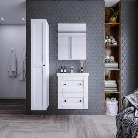 Тумба с раковиной Бриклаер Хелена 60 4627125416408 белая фото