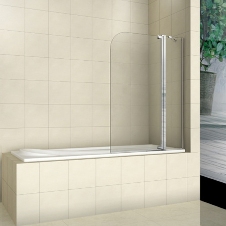 Шторка для ванны распашная WeltWasser WW100 100T2-100 100 см прозрачное стекло фото