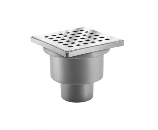 Душевой трап Berges Trend 100х100 вертикальный слив, хром фото