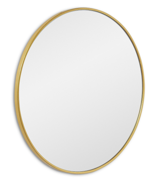 Зеркало в тонкой раме Art-Zerkalo Ala M Gold SM002GL 70x70 золото фото