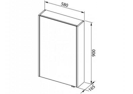 Зеркало-шкаф Aquanet Августа 58 00210008 фото
