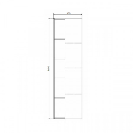 Шкаф-пенал Comforty Прага-45 дуб белый фото