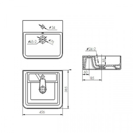 Раковина Акватон Dreja Джой 3 1AX174WBXX000 45x38 фото