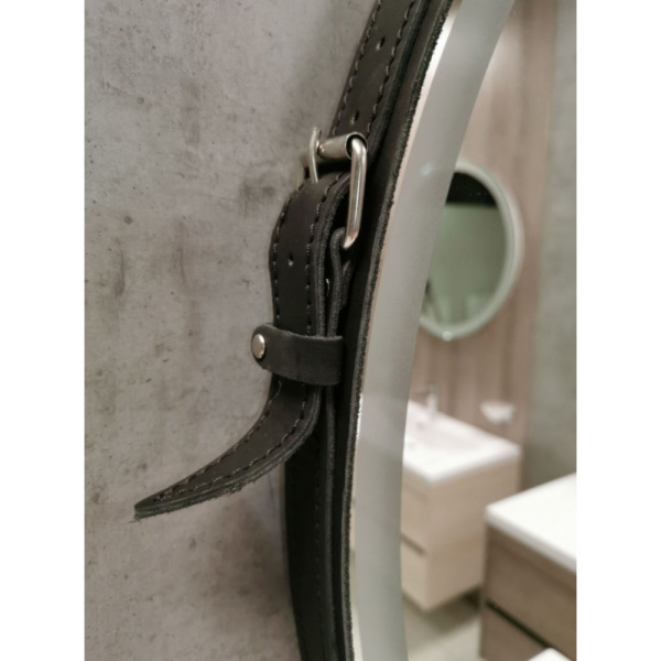 Зеркало с подсветкой Art&Max Milan AM-Mil-800-DS-F-Nero 80 см фото