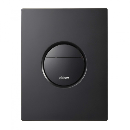 Кнопка смыва пневматическая Abber AC0126MB черная матовая фото