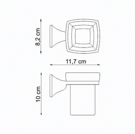 Стакан для зубных щеток подвесной WasserKRAFT Wern К-2528 фото