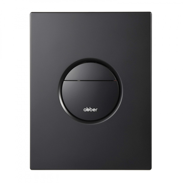 Кнопка смыва пневматическая Abber AC0126MB черная матовая фото