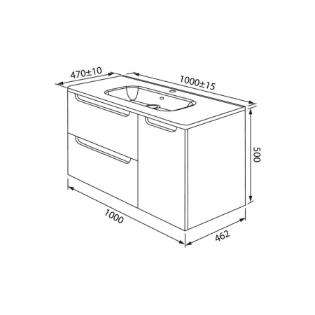 Тумба с раковиной Iddis Edifice EDI10C0i95K капучино фото