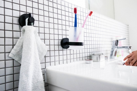 Стакан для зубных щеток Bemeta Dark 104110010 фото