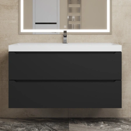 Тумба под раковину Uperwood Tanos 100 291020234 черная матовая фото
