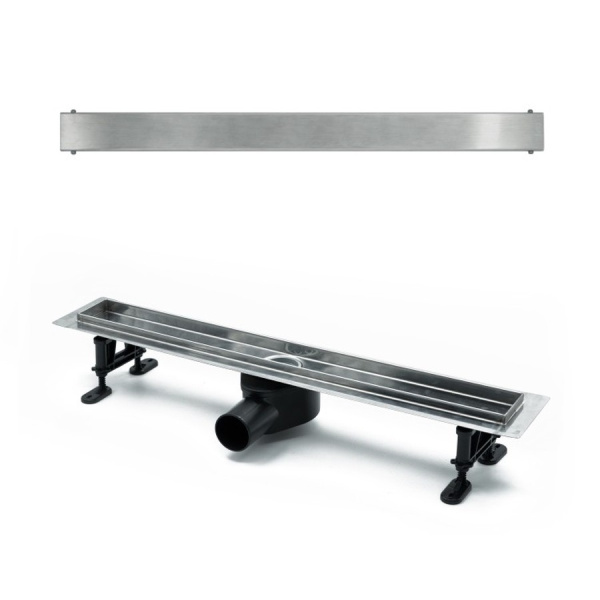 Душевой лоток Timo Drain Protect 80 DP20800-PG20800 с двусторонней панелью PG20 под плитку, сатин фото