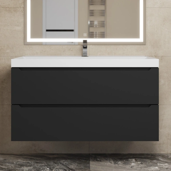 Тумба под раковину Uperwood Tanos 100 291020234 черная матовая фото
