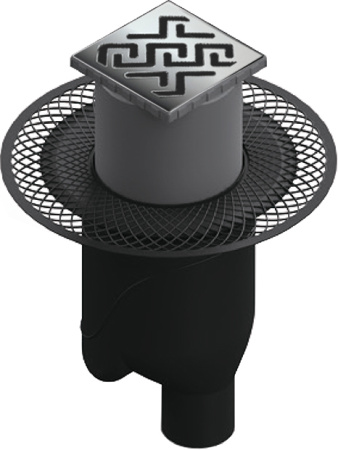 Душевой трап Berges Wasserhaus Platz Antik 090060 10x10 см с вертикальным сифоном фото