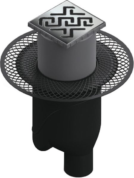 Душевой трап Berges Wasserhaus Platz Antik 090060 10x10 см с вертикальным сифоном фото