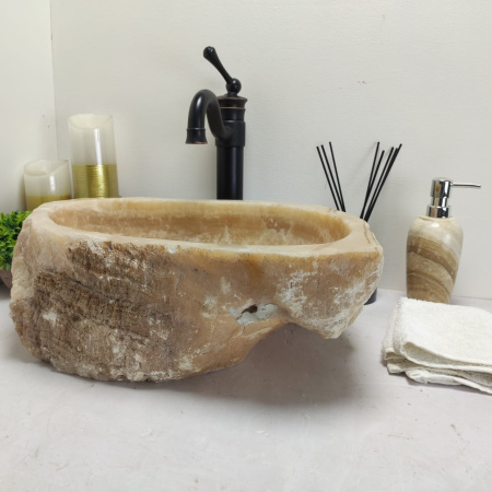 Накладная раковина из оникса Erozy Yellow EO-00549 (50*31*15см) фото