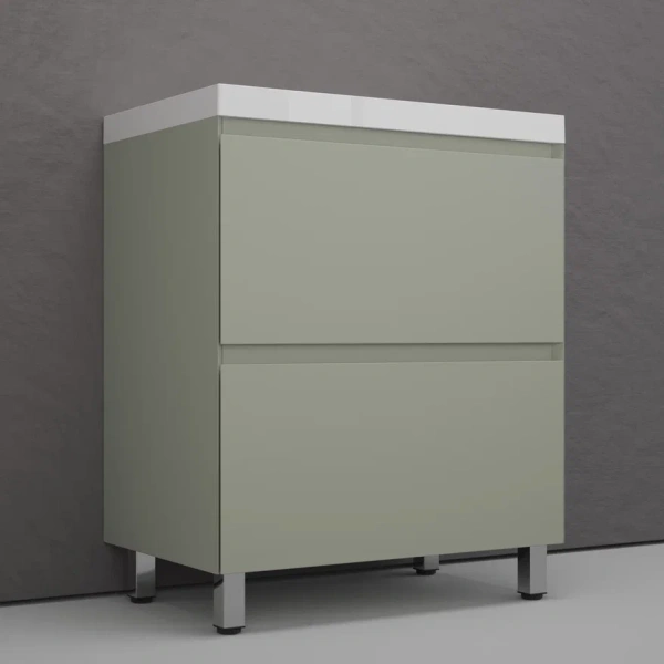 Тумба напольная под раковину Style Line Манхэттен 70 ЛС-00002376 олива фото