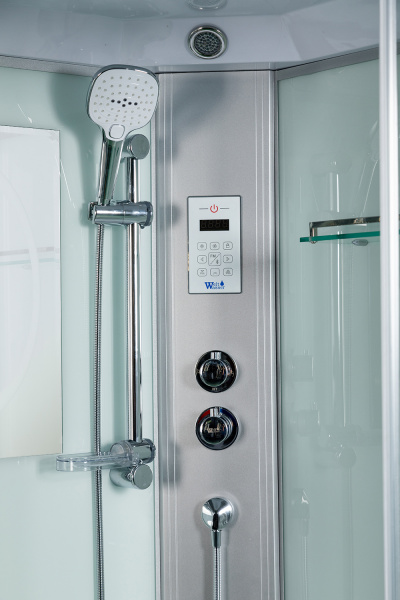 Душевая кабина Weltwasser WW500 Halle HALLE 1004 100х100 с крышей/с пультом/гидромассажем фото