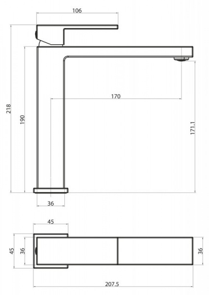 Высокий смеситель для раковины BelBagno Magna MAG-LMC-CRM фото