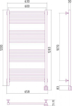 Электрический полотенцесушитель Сунержа Модус 00-0521-1260 фото