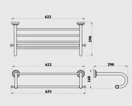 Полка для полотенец Magliezza Primavera 80316-cr фото