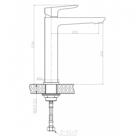 Высокий смеситель для раковины Weltwasser WW MX ODER 415 фото