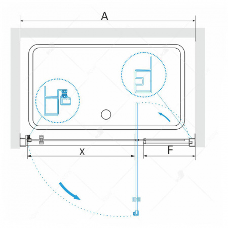Душевая дверь RGW PA-02B NEW прозрачная 120 см фото