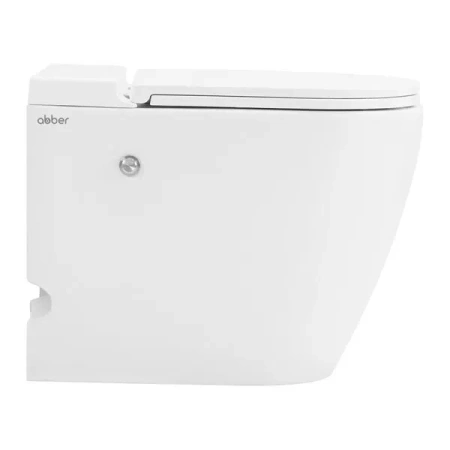 Унитаз приставной с импульсным смывом Abber Bequem AC1115P с сиденьем микролифт фото